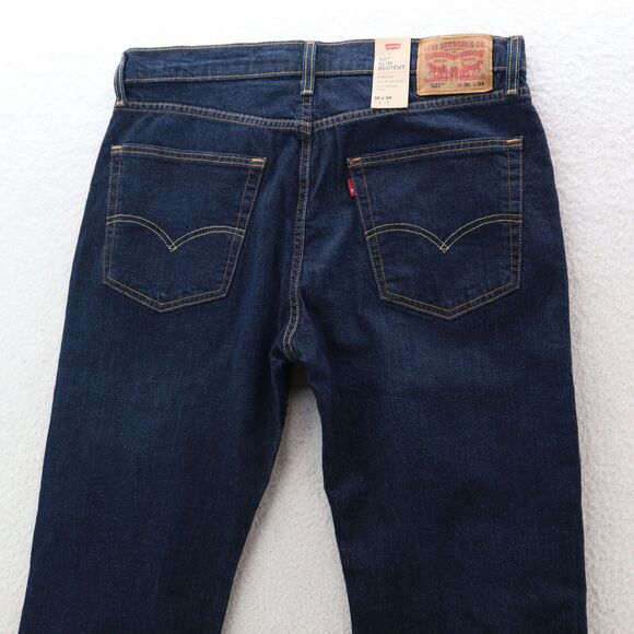 Levi's Jeans Men's 36x34 Blue 527 Slim Bootcut Stretch Dark Wash American Denim - Picture 6 of 12